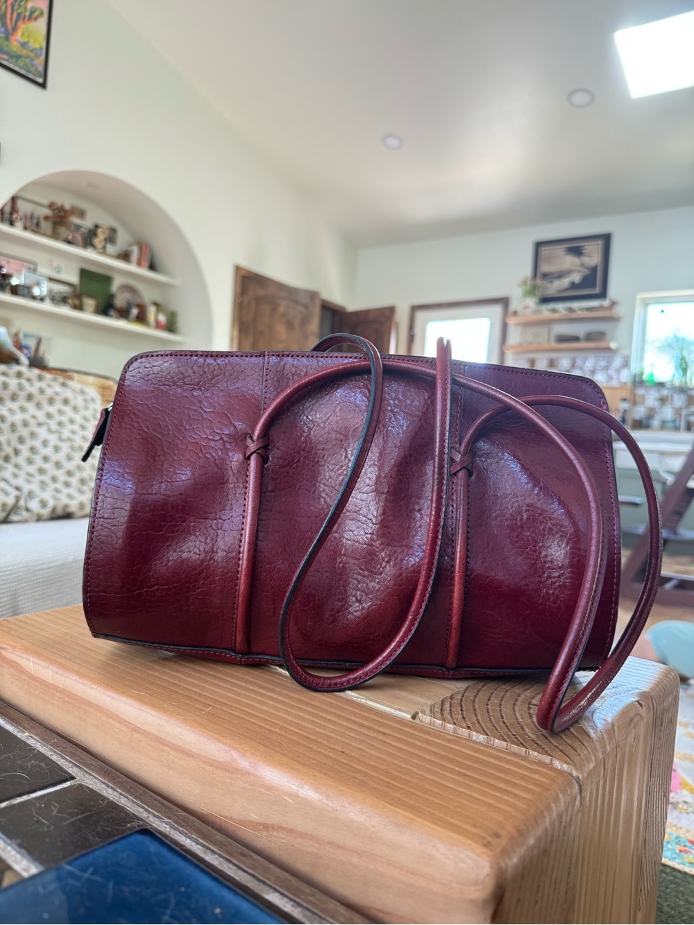 Wilsons Leather Burgundy Shoulder Bag